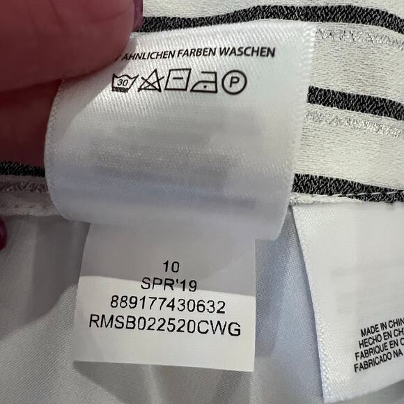 Rachel Roy Women's Esta Metallic Stripe Asymmetrical Faux Wrap Skirt Size 10 - Picture 8 of 13